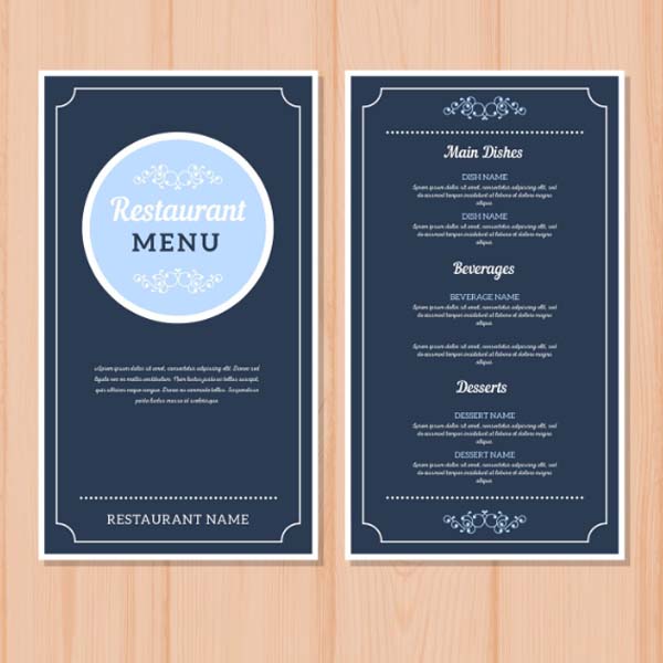 Menu cards