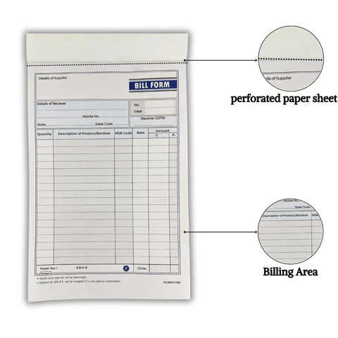 A4 Bill Books